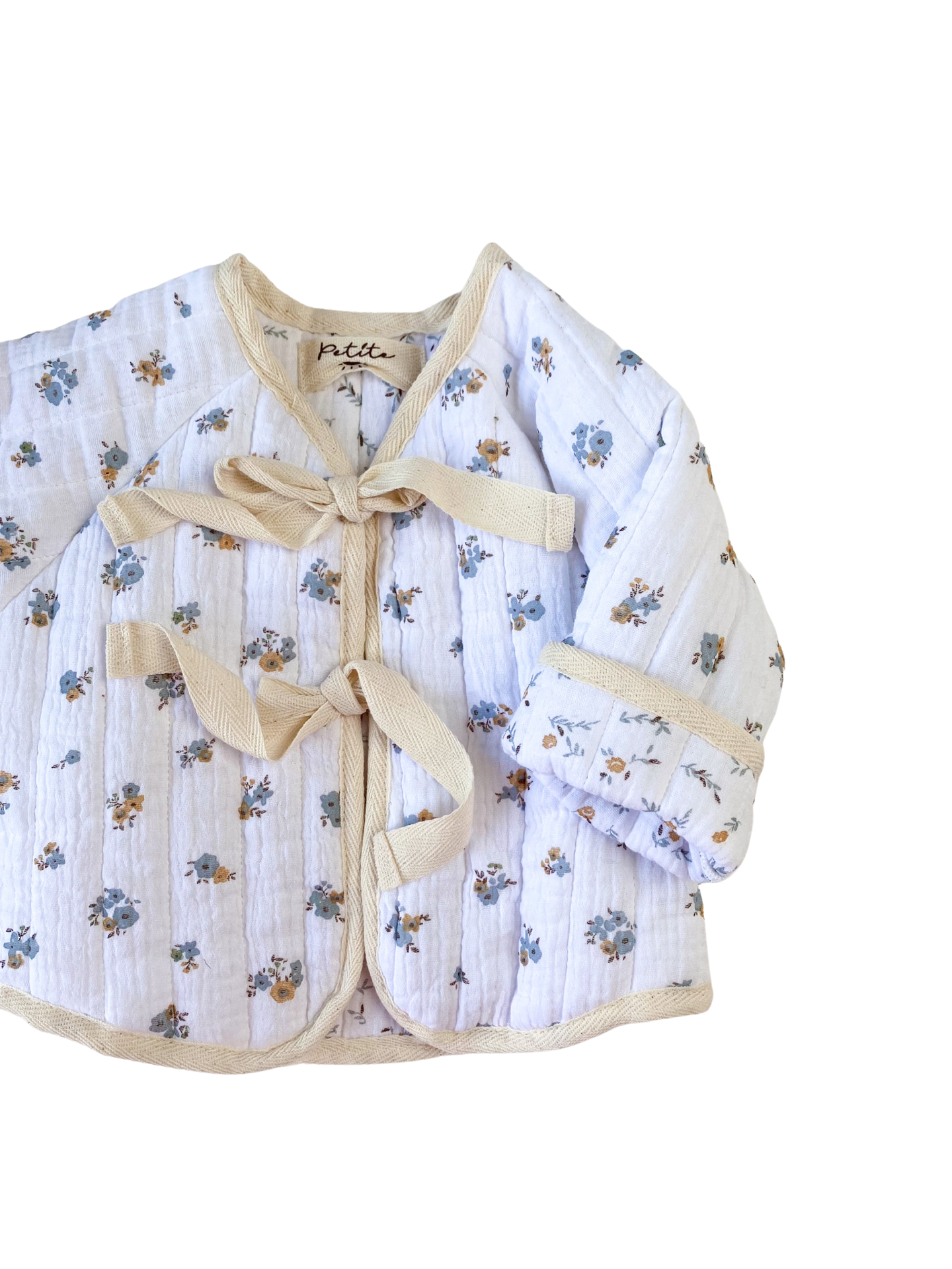 Baby & toddler quilted jacket - blue floral